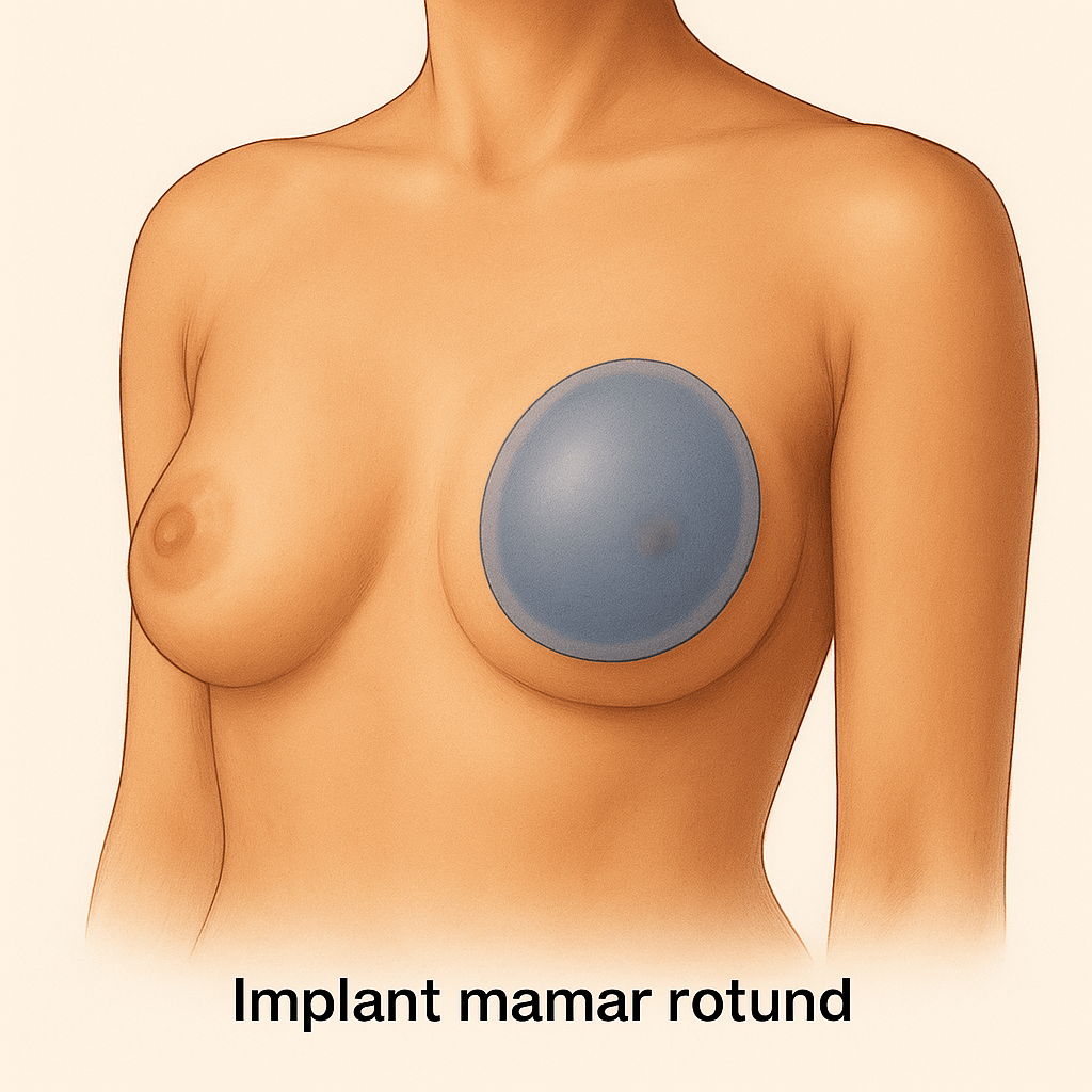 Mărire sâni cu implant mamar implant rotund
